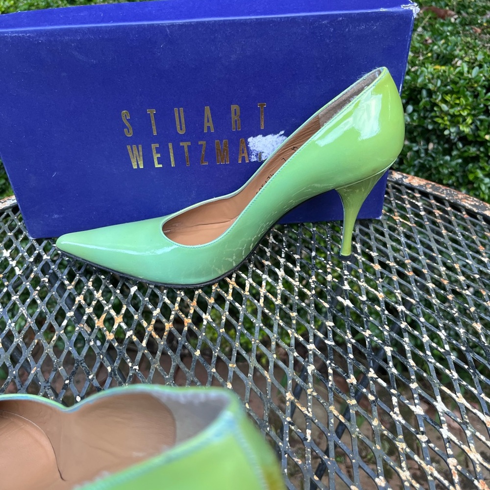 Stuart Weitzman Lime Green Heels - Picture 7 of 9